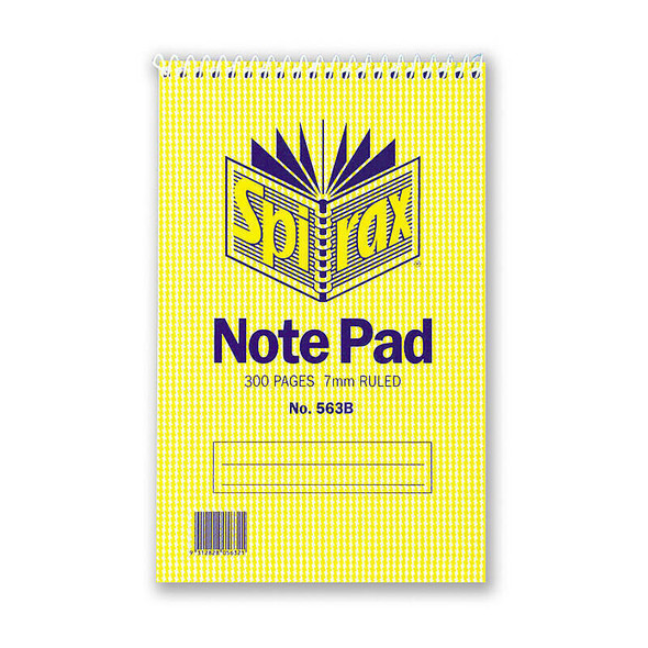 Spirax 563B Notebook Reporter 200 x 127mm 300 Page Top Opening (Pack of 10)