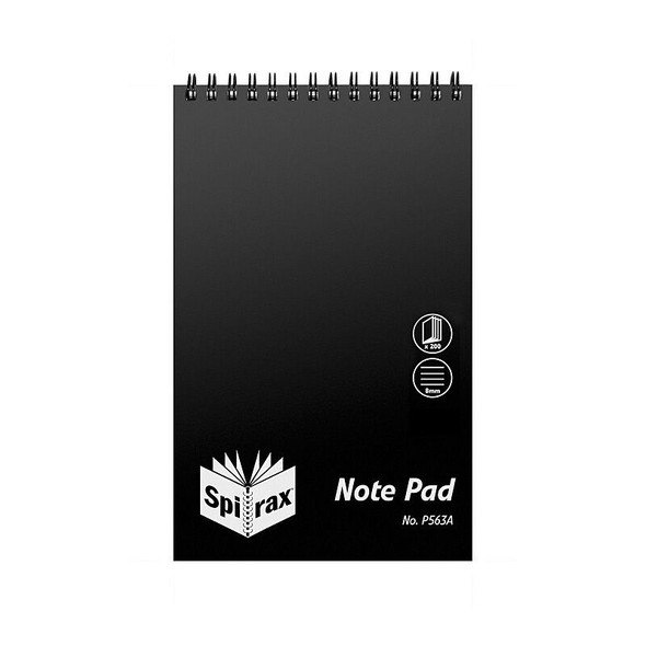 Spirax P563A PP Notebook Reporter 200 x 127mm 200 Page (Pack of 10)