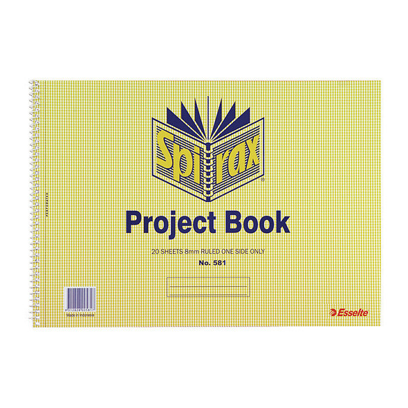 Spirax 581 Project Book 252 x 360mm 20 Leaf/40 Page (Pack of 10)