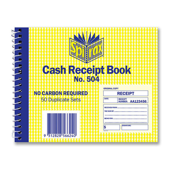Spirax 504 Cash Receipt Book 102 x 127mm (Pack of 5)