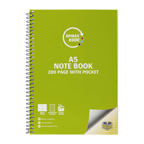 Spirax Kode 963 A5 Notebook A5 200 Page (Pack of 5)
