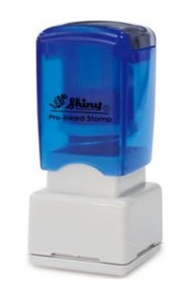Staedtler Merit Stamp Cheeky Blue, genuine stationery tool, blue and white pre-inked stamp.