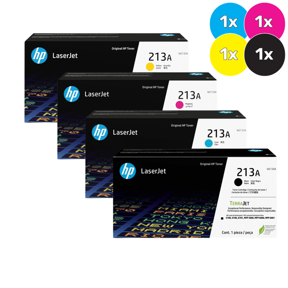 HP 213A Bundle Pack - Includes black, cyan, magenta and yellow