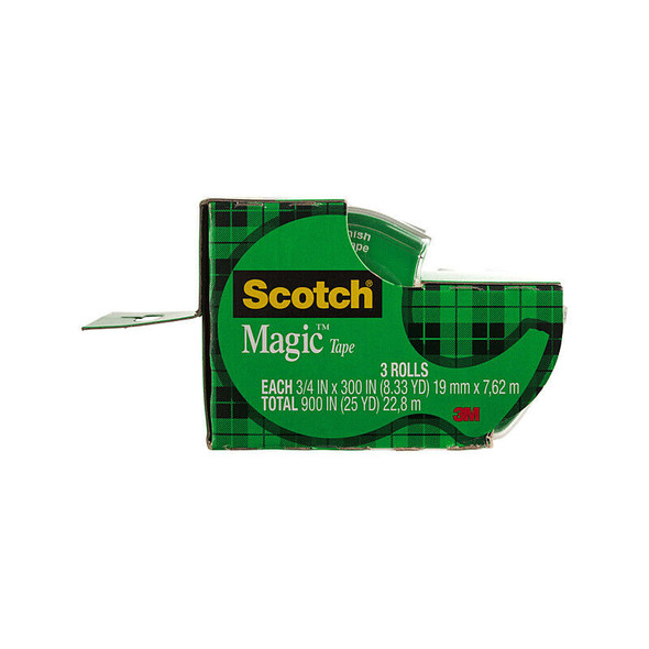 Scotch Magic Tape 3105 19mm x 7.6m (Pack of 3, Box of 6)