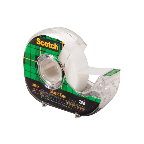 Scotch Magic Tape 810 Dispenser 19mm x 33m (Box of 6)