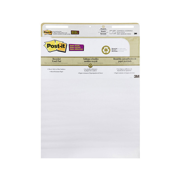 Post-It Super Sticky Easel Pad 25x30" Recycled, 2 Pack, 7100083057