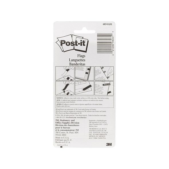 Post-It Flags Assorted Sizes & Colours (Value Pack)