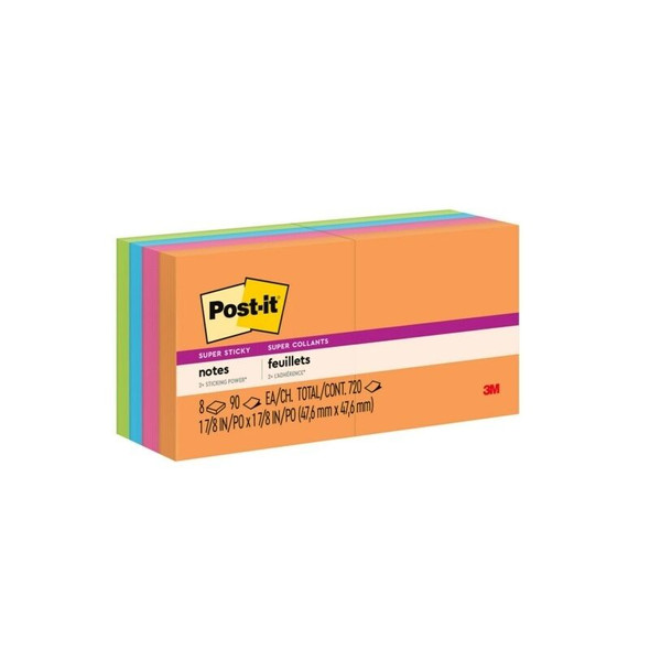 Post-It Super Sticky Notes Rio De Janeiro 48 x 48mm (Pack of 8)