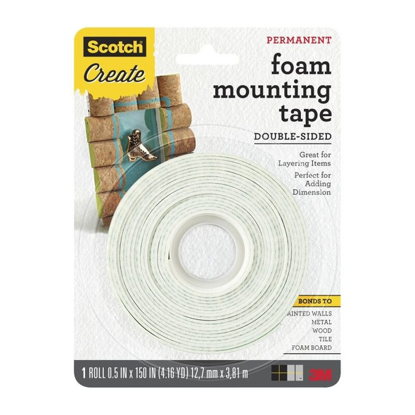 Scotch Foam Mounting Tape 4013-CFT 1.27cm (Box of 6)