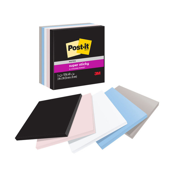 Post-It Super Sticky Notes Simply Serene 76 x 76mm (Pack of 5)