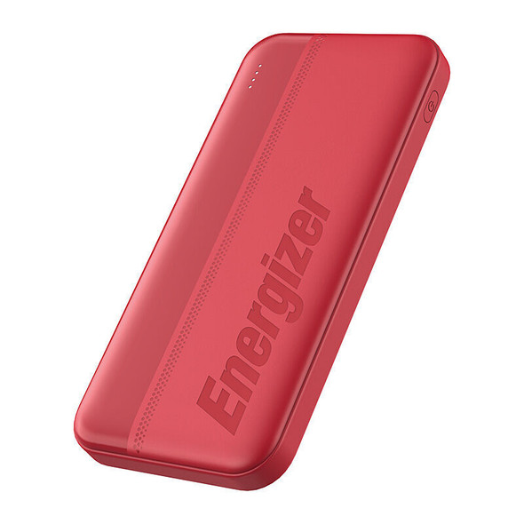 Energizer 10000mAh Powerbank - Ultra Slim & Stylish Red Portable Charger