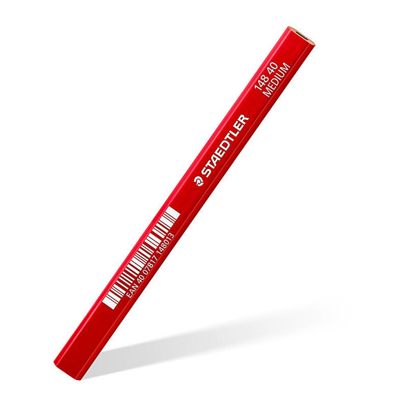 Staedtler Carpenter Pencil Red Lacquer 2H (Pack of 12)
