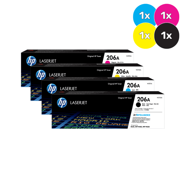 HP 206A Bundle, contains 1 x Black, Cyan, Magenta, Yellow