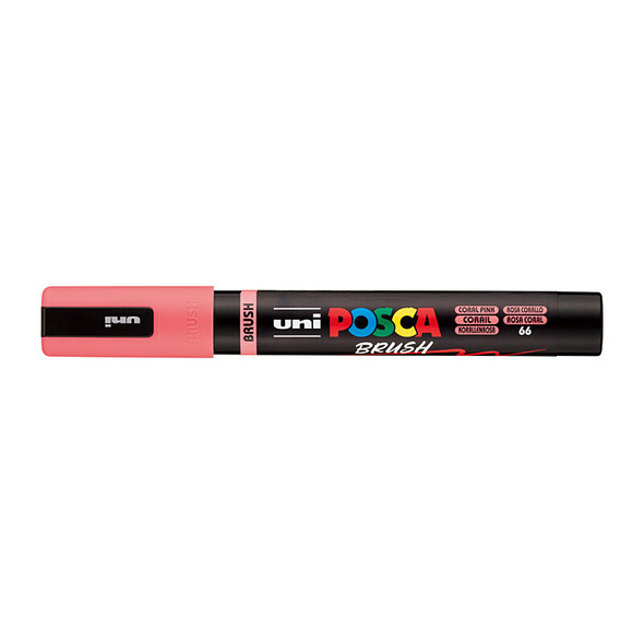 Posca PC-5BR Medium Brush Tip Coral Pink