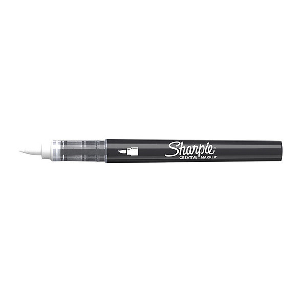 Sharpie Creative Water-Based Acrylic Brush Marker White (Box of 6)