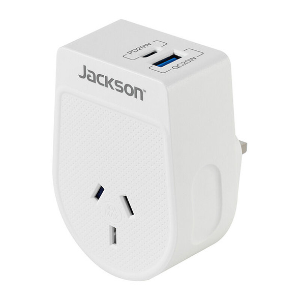 Jackson Outbound UK/Hong Kong Travel Adaptor with USB-C PD 20W