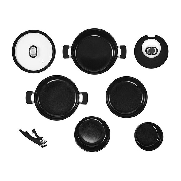 Resto Cookware Set 8 Pieces Black