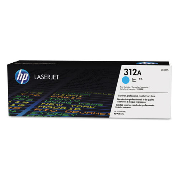 Genuine HP 312A Cyan Toner Cartridge