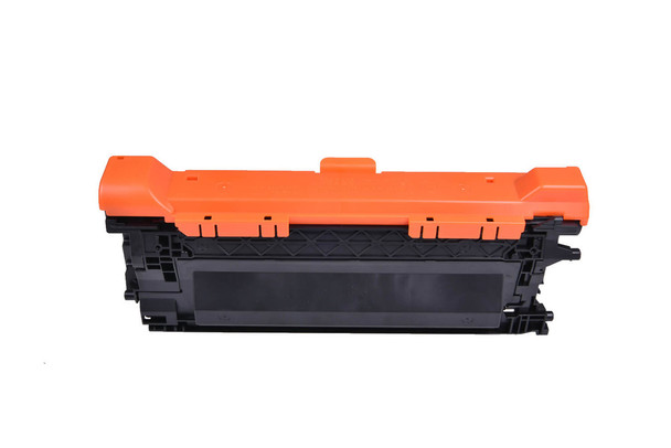 HP 507A Cyan Toner Cartridge, White Box brand, orange top and black bottom, compatible model.