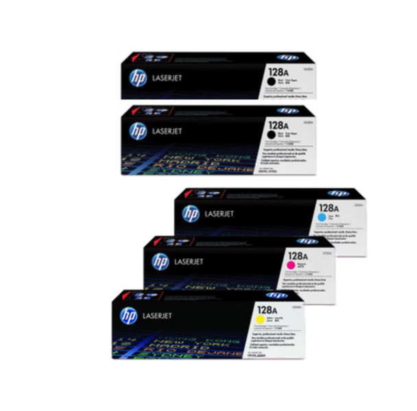 HP 128A Black & Colour Toner Bundle Pack