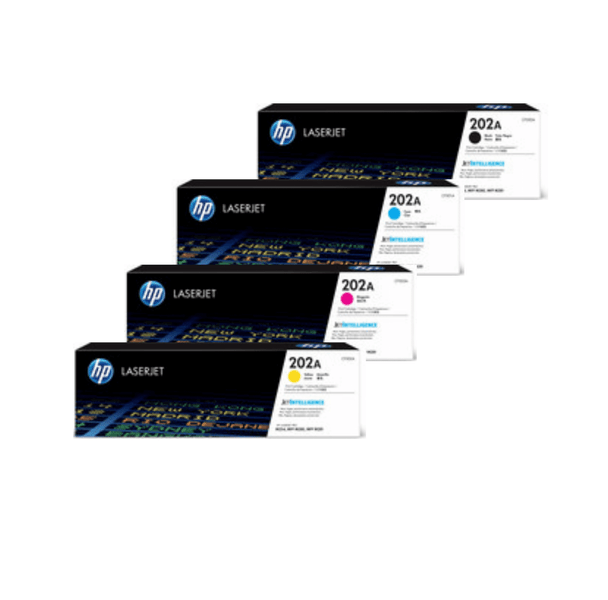 HP 202A Toner Cartridges Value Pack - Includes: [1 x Black, Cyan, Magenta, Yellow]