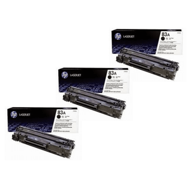 HP 83A Toner Cartridges Value Pack - Includes: [3 x Black]