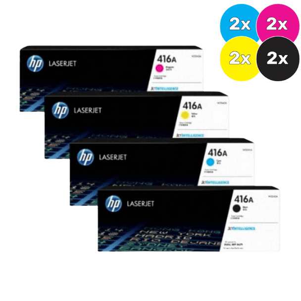 HP 416A Toner 8-Pack Value Pack (2x CMYK)