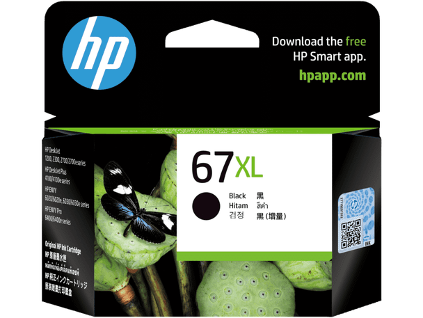 Genuine HP 67XL Black Ink Cartridge