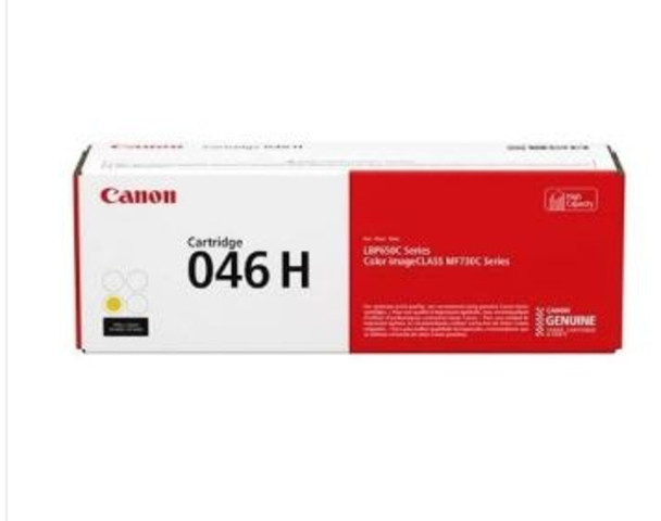 Canon MF735CX Cartridge 046 H, genuine Canon printer ink cartridge packaging, red and white box.