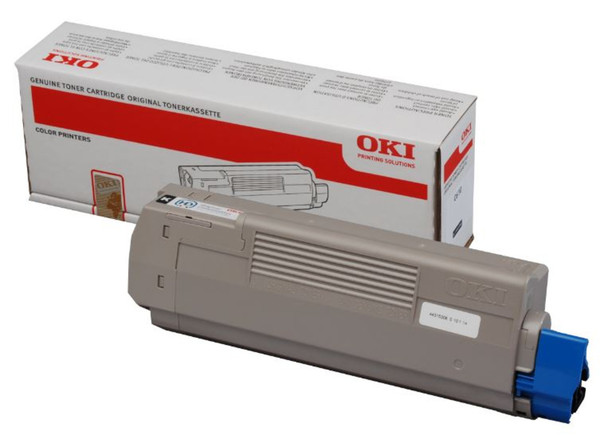 Oki C911 HY Cyan Toner cartridge with box, gray and blue, genuine OKI product packaging included.