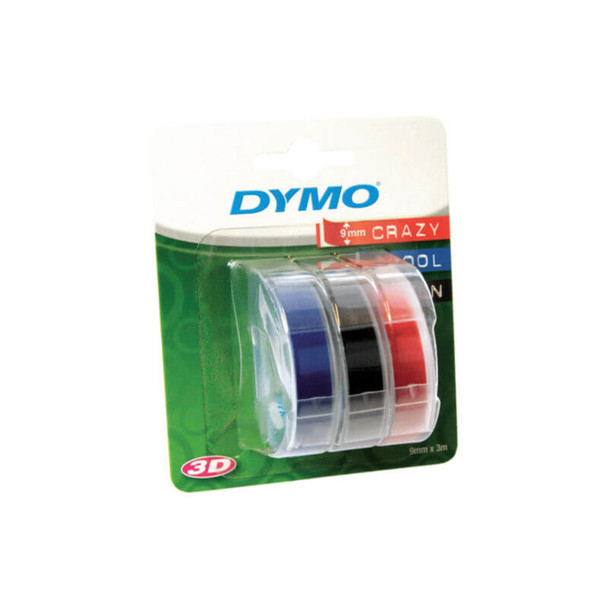 Dymo Embossing Tape 9mmx3m Trio Colours 3PK