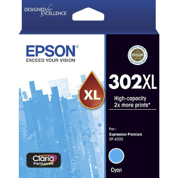Epson 302XL Cyan Ink Cartridge (Original)