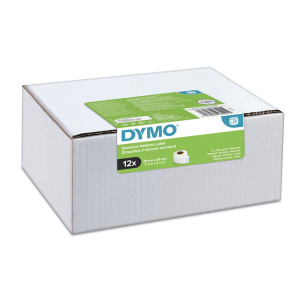 Dymo Labelwriter Mini Bundle 28x89mm Standard Address Label Rolls (12 Rolls)