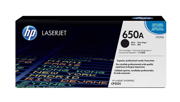 HP 650A Black Toner Cartridge (Original)