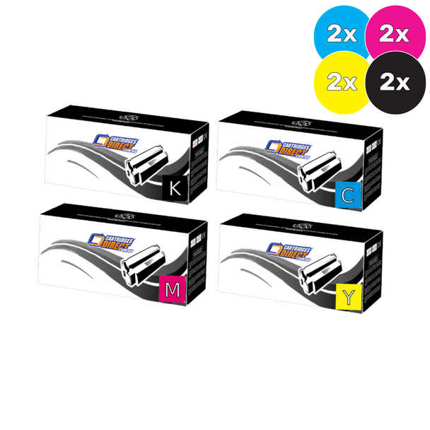 HP 206X Compatible (With Chip) Colour Toner Bundle - Includes: [2 x Black, Cyan, Magenta, Yellow]