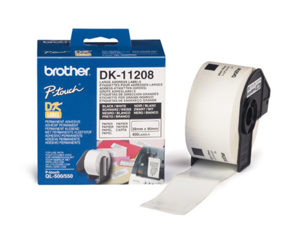 Brother DK11208 White Labels - 38x90mm