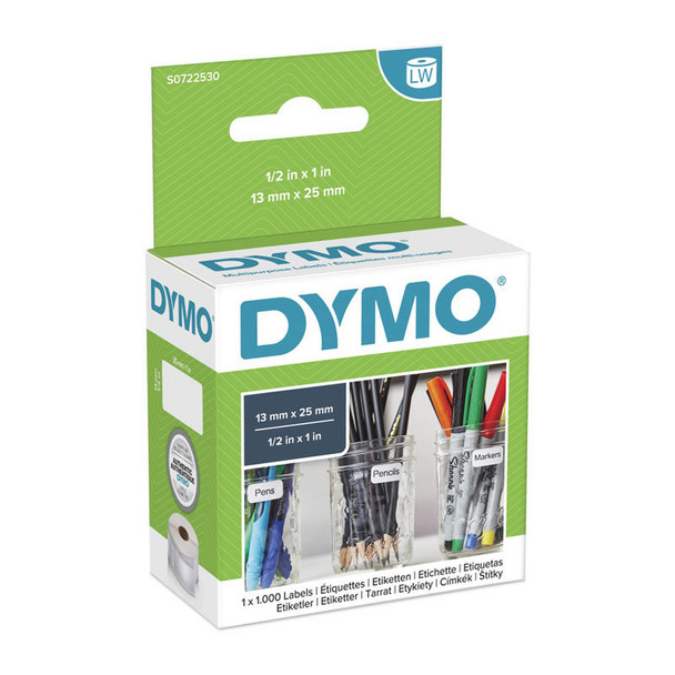 Dymo Labelwriter Multi Purpose 2 Up Labels 13x25mm