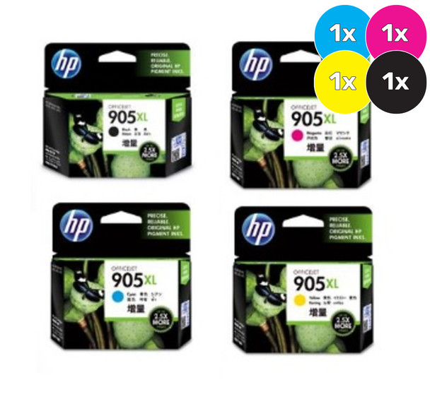 HP 905XL Ink Cartridge Value Pack - Includes: [1 x Black, Cyan, Magenta, Yellow]