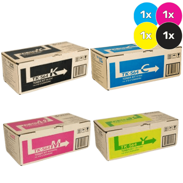 Kyocera TK-564 Toner Cartridges Value Pack - Includes: [1 x Black, Cyan, Magenta, Yellow]