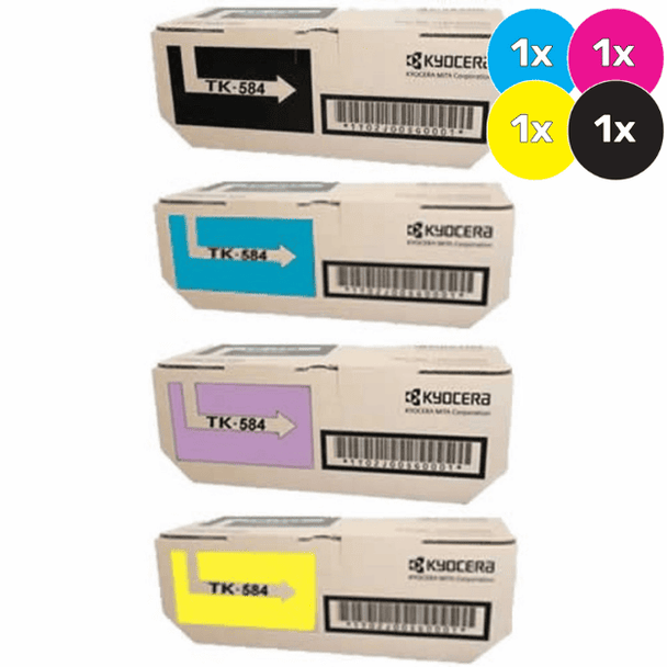 Kyocera TK-584 Toner Cartridges Value Pack - Includes: [1 x Black, Cyan, Magenta, Yellow]