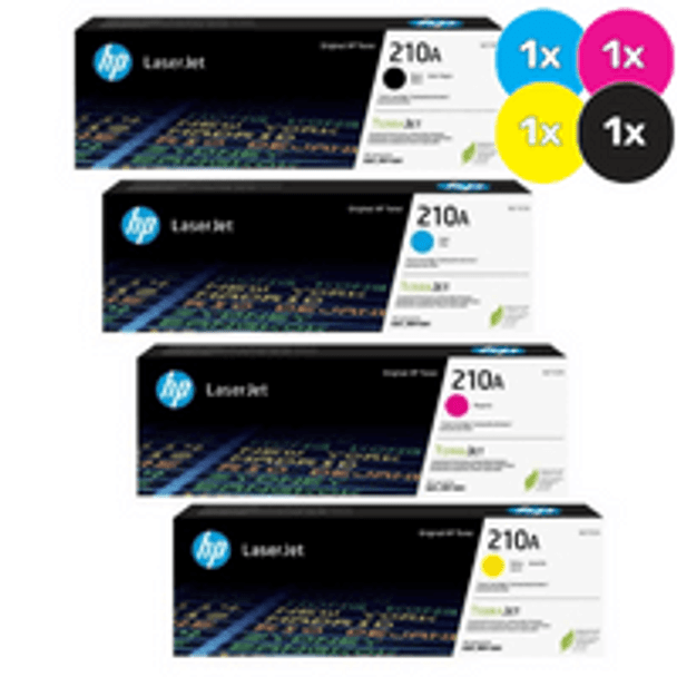 HP 210A Toner Cartridge Value Pack - Includes: [1 x Black, Cyan, Magenta, Yellow]