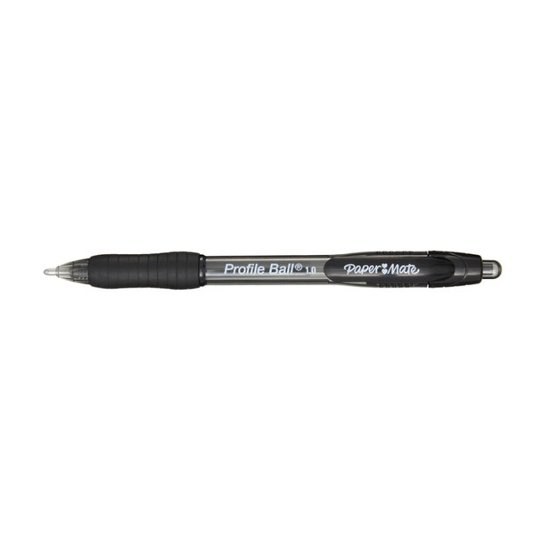 Paper Mate Profile Ball Point RT Black Box of 12