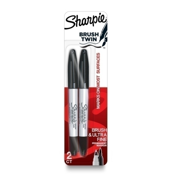 SH Permanent Marker Brush Twin Pk2 Bx6