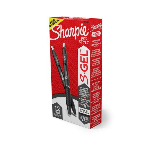 Sharpie Gel 0.7mm Black Box of 12