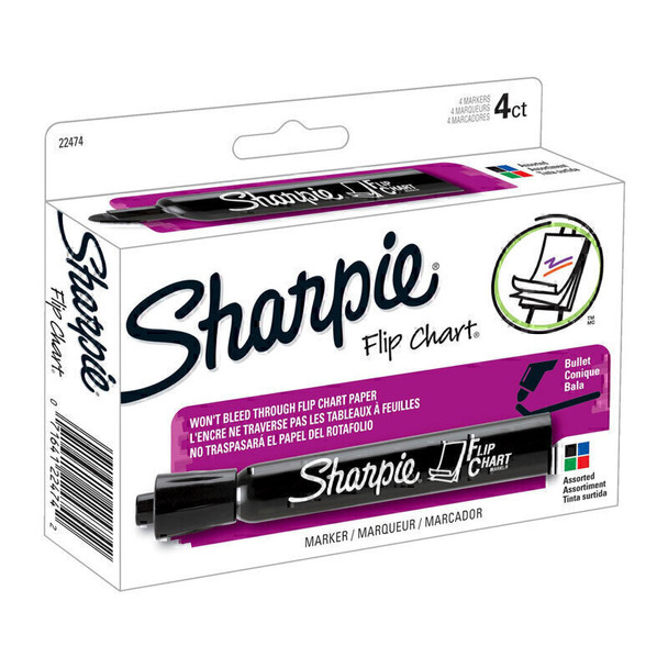 Sharpie Flip Chart Markers Asst Pack of 4