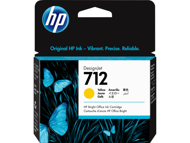 Genuine HP 712 Yellow DesignJet Ink Cartridge 29ml