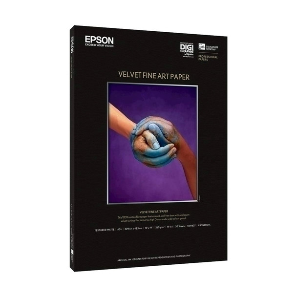 Epson S041637 Velvet Paper A3+ | Premium Quality Inkjet Paper