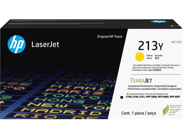 Genuine HP 213Y Extra High Yield Yellow Original Laserjet Toner Cartridge