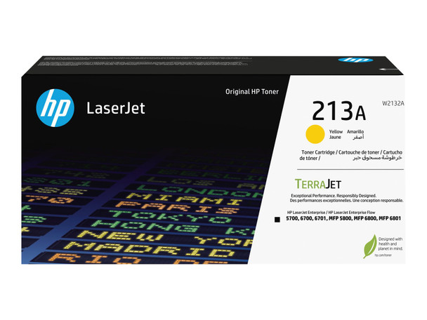 Genuine HP 213A Yellow Original Laserjet Toner Cartridge