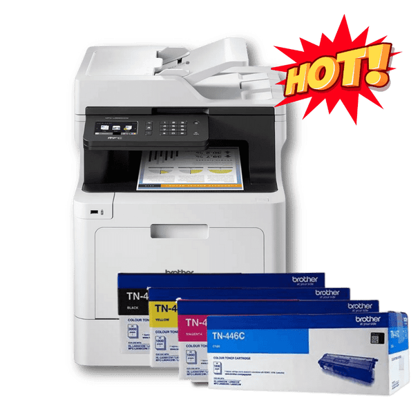 Brother MFC-L8690CDW Laser Printer & TN446 High Yield Printer Cartridge Bundle